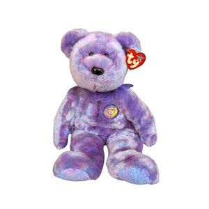 Vintage‎ Ty Beanie Buddy Clubby IV Bear Purple  Plush 14" stuffed animal toy